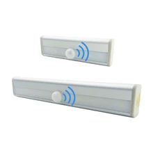 Светодиодный светильник под шкаф PIR датчик движения лампа 6/10 светодиодная батарея питание ночник для шкафа кухни