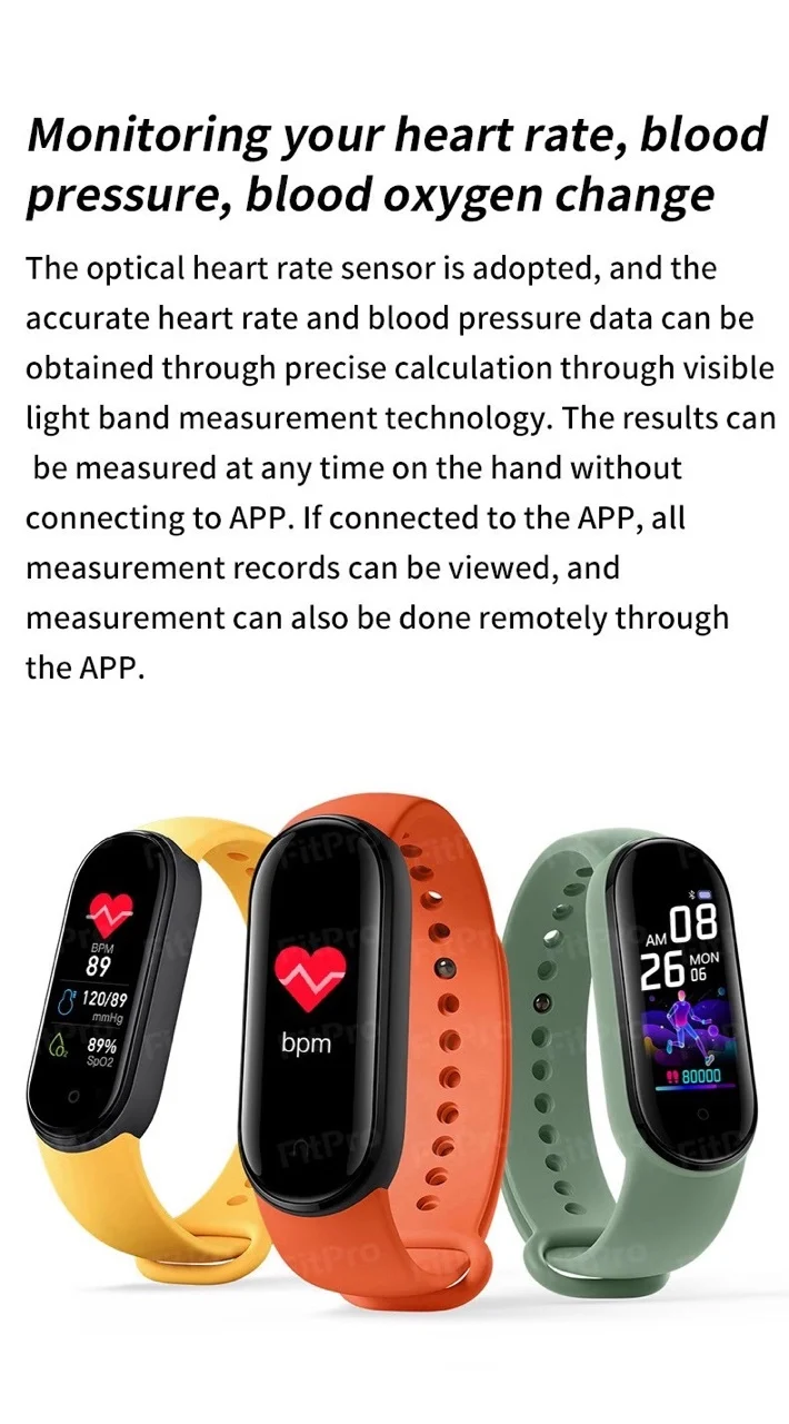 M5 Smart Wristband Bracelet Bluetooth Call and Music Heart Rate Blood Pressure Health Fitness sleep Tracker Sports smart watch