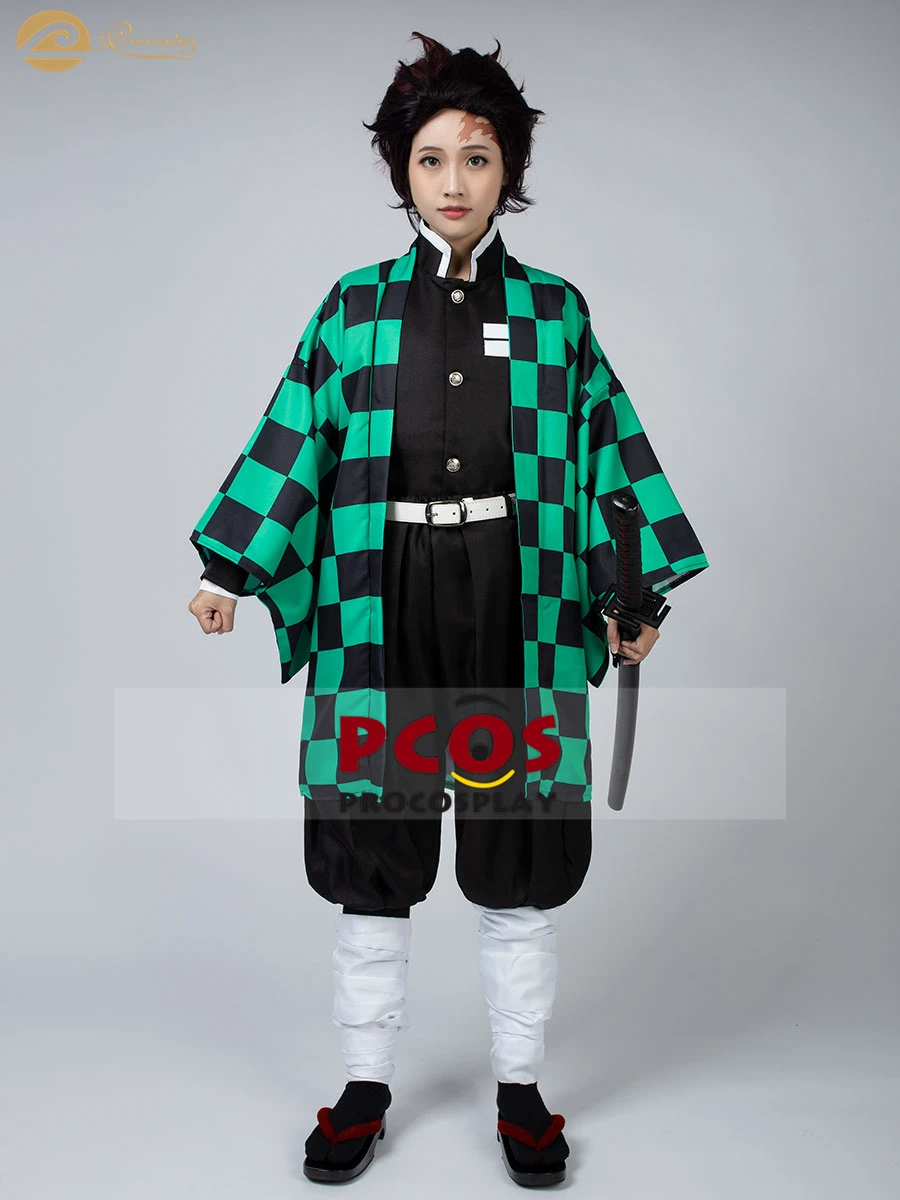 

ProCosplay In stock Demon Slayer: Kimetsu no Yaiba Kamado Tanjirou outfit cosplay costume for women mp005092