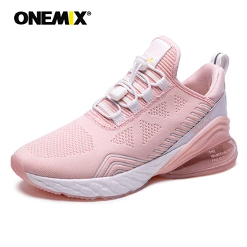 

ONEMIX Women's New Running Shoes Air Cushion Women Sports Shoes Walking Outdoor Jogging Light Knit Elastic Comfortable Sneakers