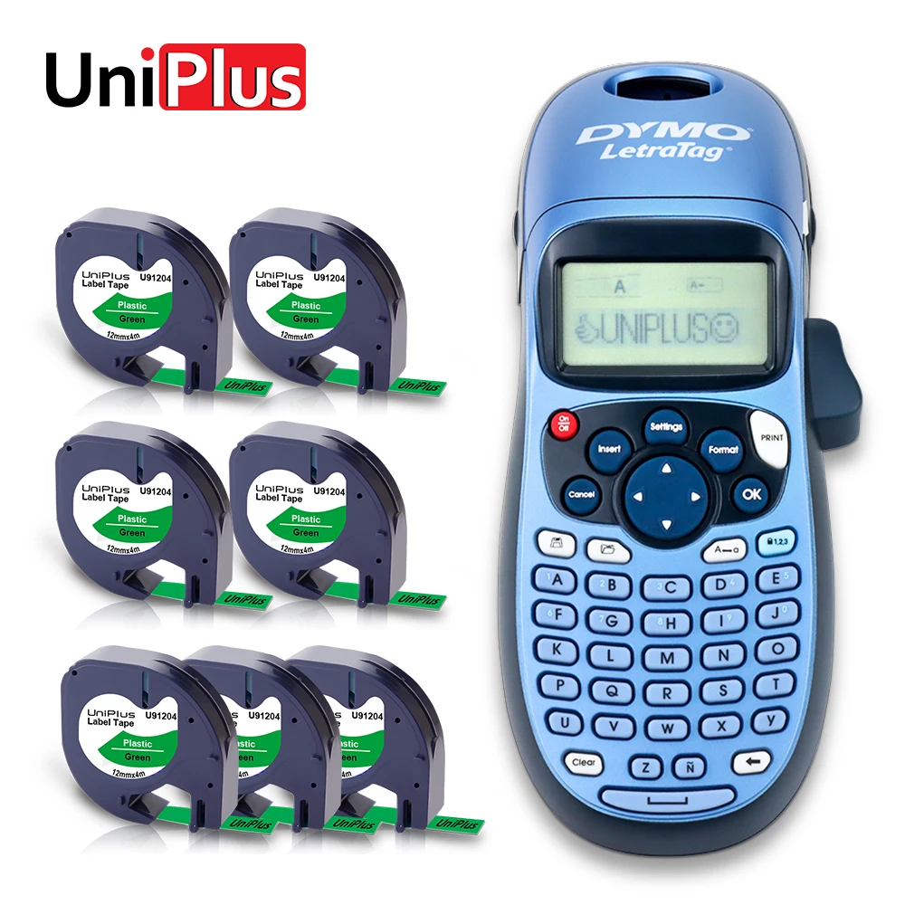 Dymo Letratag 100H Label Printer Dymo LT100H Wireless Portable Printer No Ink Print Dymo Labeller with 7PK Fit Dymo LT Tape