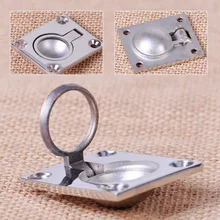 1 шт. лодка морской оборудование квадратный пол Пряжка 48*38 мм нержавеющая сталь морской литье ручка Кольцо Потяните Лифт люк шкафчики