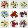 26CM Artificial Flower Ball Fabric Plastic Simulation Flower Centerpiece For Wedding Decor Road Lead Table Flower Bouquet DIY ► Photo 2/6