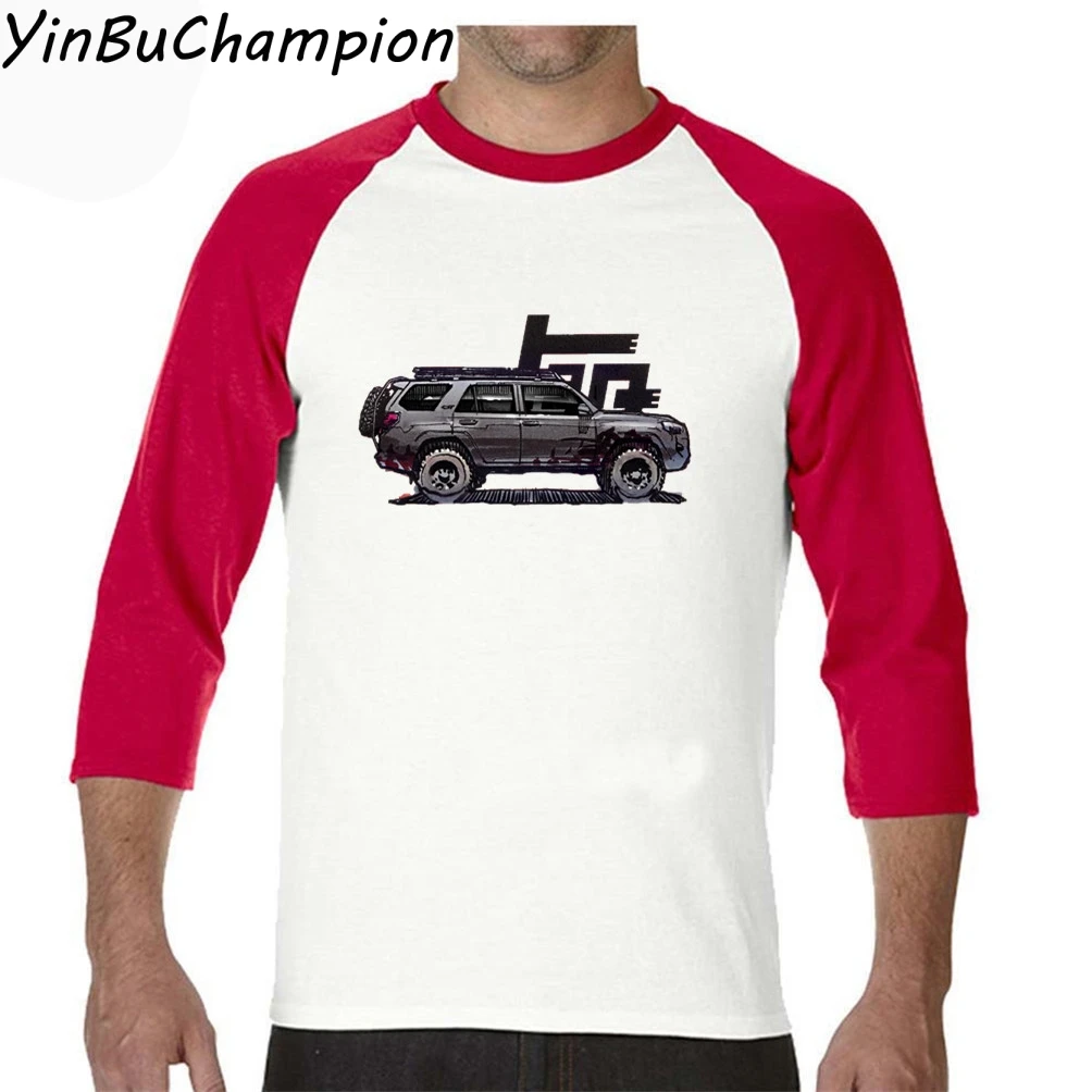 5th Gen 4Runner TRD mens long sleeve men Hip Hop top Tees Crew neck Camisetas Hombre Manga Corta men white T shirt XS-3XL