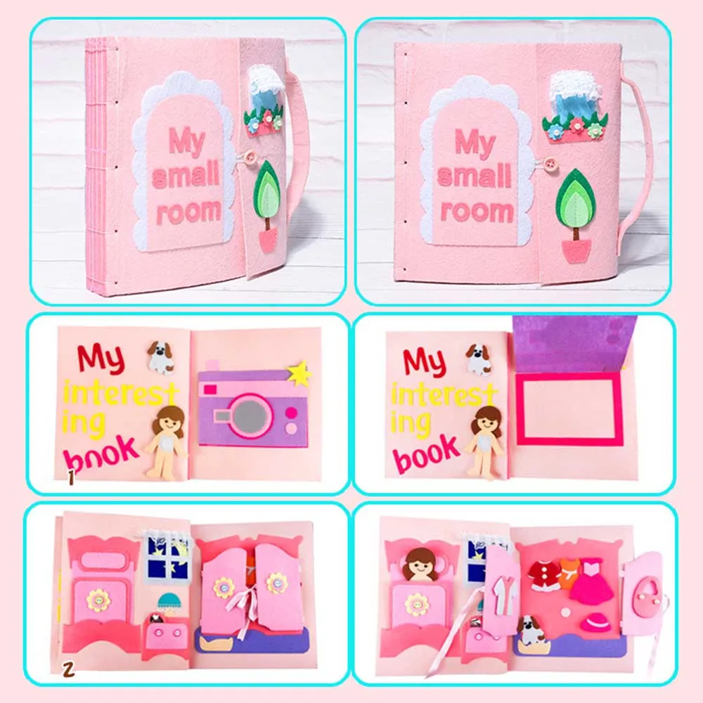 

3D Kid Cloth Book DIY Panting Book Manual Intelligence Puzzle Children Toy Book Early Education Development Reading Book