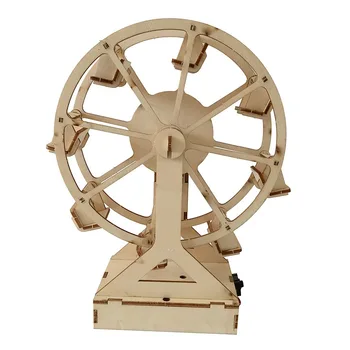 

3D DIY Handmade Electric Craft Ferris Wheel Puzzle Game Wooden Model Building Kits Stem Science Educational Toys for Children