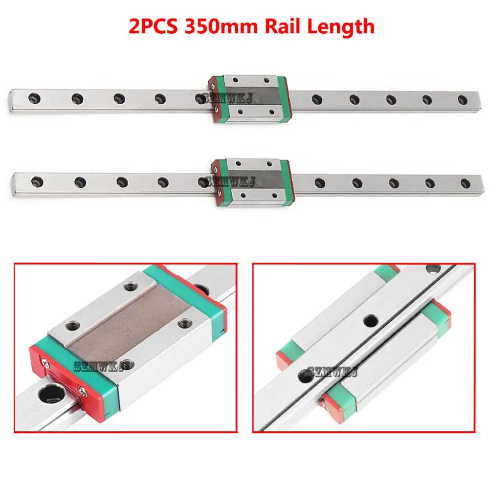 12 mm Linear Slide Rail Guide 250-550 mm/MGN12H Bloc glissant CNC imprimante 3D À faire soi-même