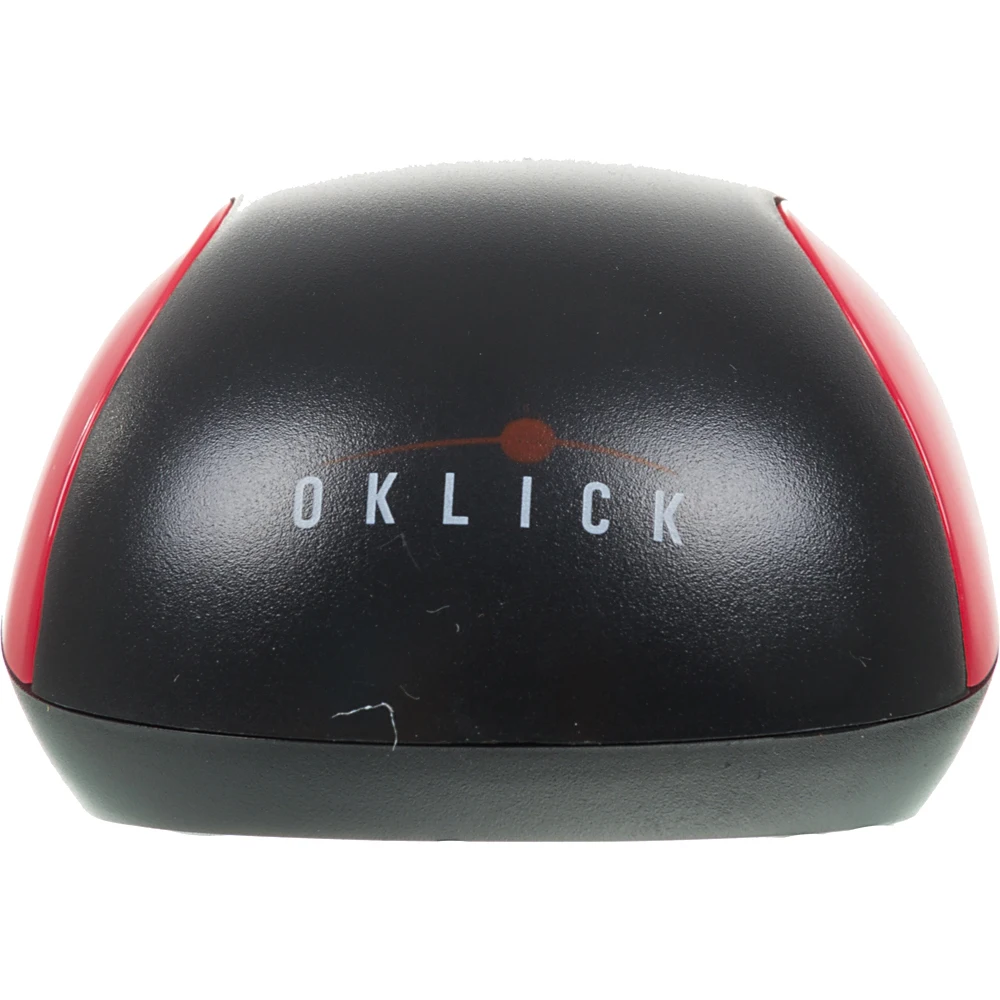 Мышь OKLICK 115S, проводная, USB, черный и красный
