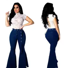 Для женщин Повседневное завышенной талией для детей; джинсовые расклешенные джинсы элегантный карман обтягивающие джинсовые штаны летние ремень стрейч узкие джинсы, брюки