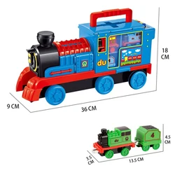 LEGAO THOMAS Musique vocale pull back train alliage ensemble piste enfants inertie jouets éducatifs garçons et filles cadeaux lumineux 