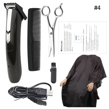 

Electric hair clipper set men's hair clipper trimmer USB fast charging home wireless hair clipper comb scissors haircut set