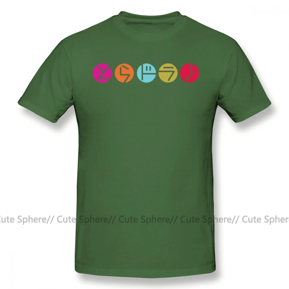 Toradora, футболка, футболка торадора, модная, 100 хлопок, футболка, большая, с милым принтом, Мужская футболка с коротким рукавом - Цвет: Army Green