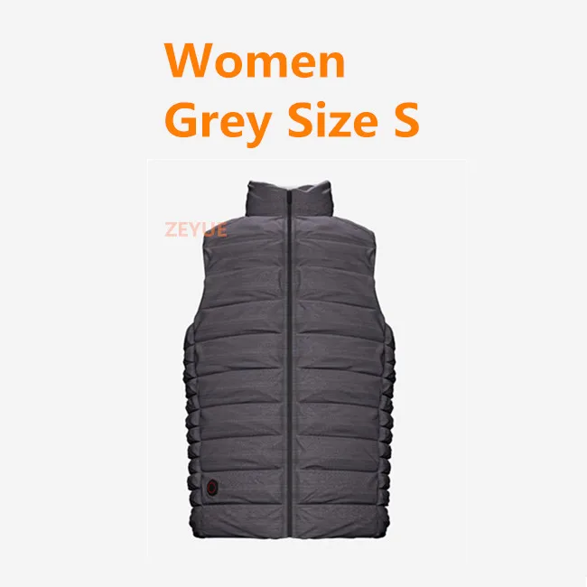 Women Gray S Xiaomi mi хлопок mi th умный температурный контроль гусиный пуховый жилет 4 передач горящий жилет для мужчин и женщин интеллектуальная теплая одежда - Цвет: Women Gray S