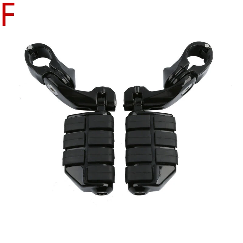 StyleF Подножка упор для ног мотоцикла для 1-1/"(32 мм) HighwayEngine Guards для Harley Kawasaki Suzuki Yamaha black - Цвет: StyleF