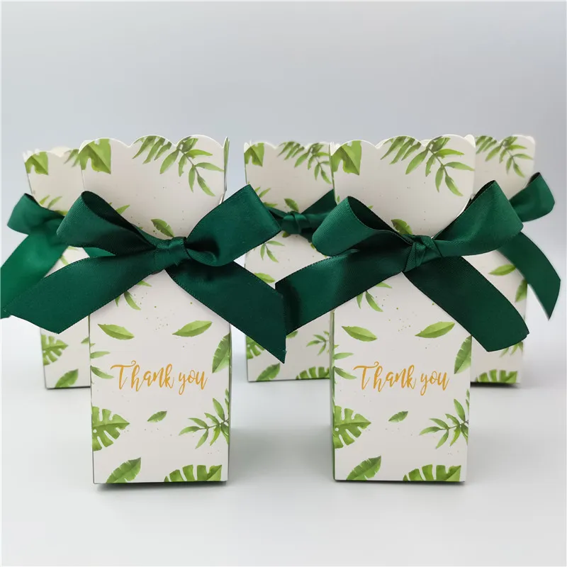 Vase Turtle Leaf Gift Box Packaging Wedding Candy Christmas Decoration Boxes Birthday Party FavorThank You Paper | Дом и сад