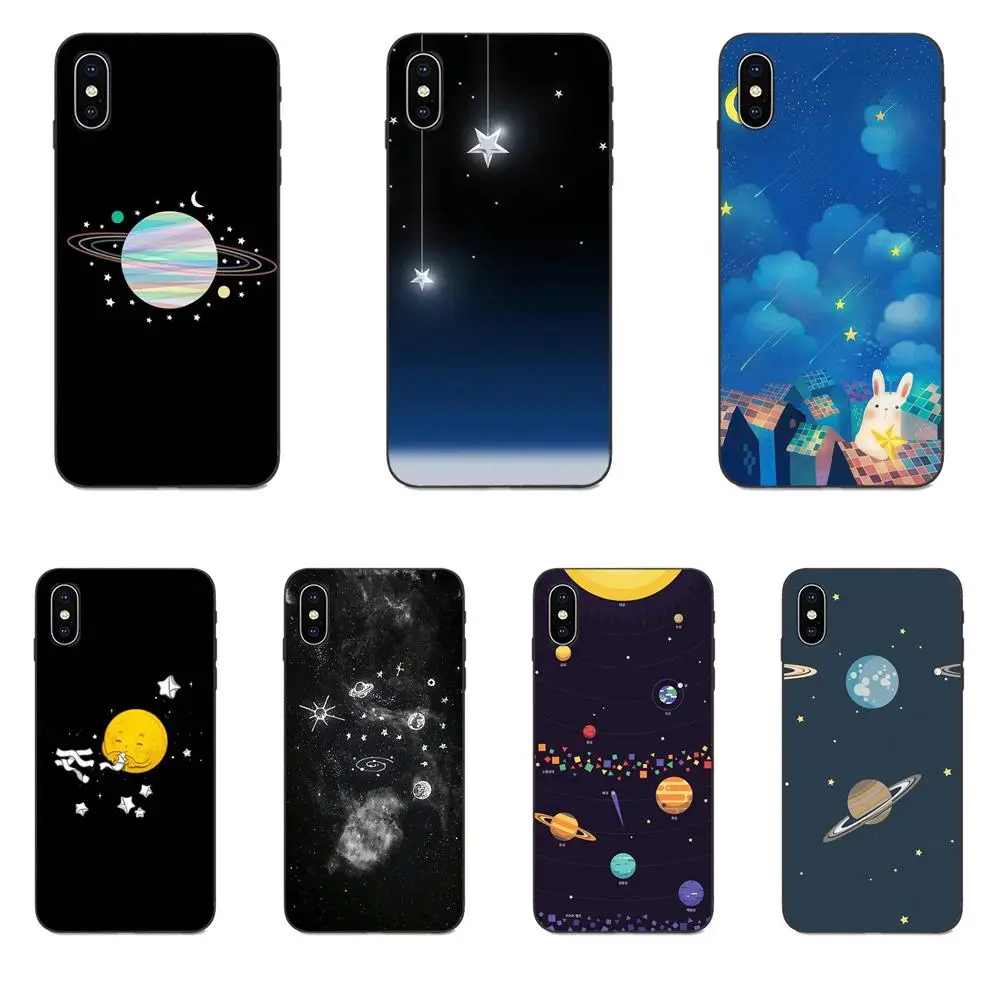 

Cartoon Glossy Moon Stars Cosmos For Xiaomi Redmi Note 3 3S 4 4A 4X 5 5A 6 6A 7 7A K20 Plus Pro S2 Y2 Y3 Soft Wholesale