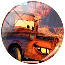  Disney Characters Catoon Mater Shape Printing Photo Glass Cabochon Round Dome Flat Bottom DIY Making Jewelry New Fashion FWN755 