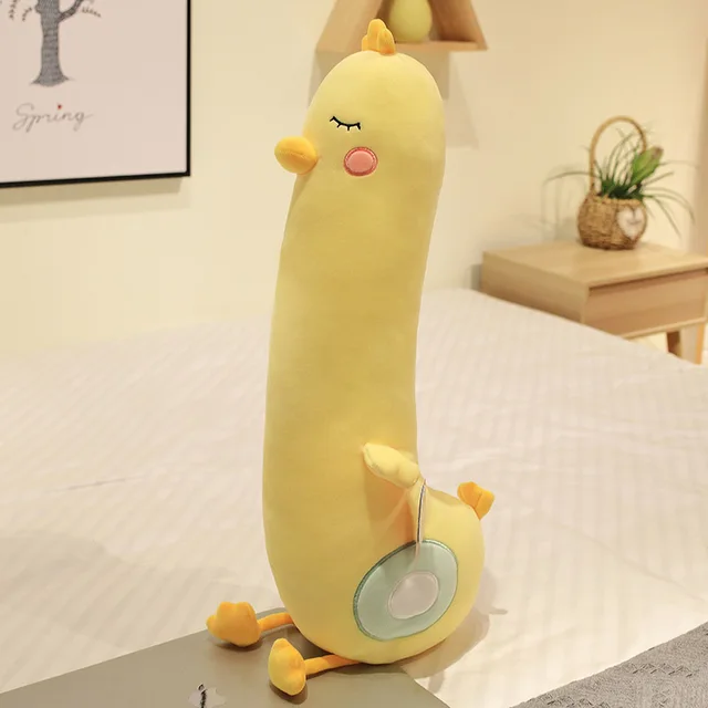 Duck Plush Toys Kawaii Animal Soft Legs Pillow for Sleeping Child Cushion Room Decorative Pillows 70cm 100cm 120cm Kid Plush Toy
