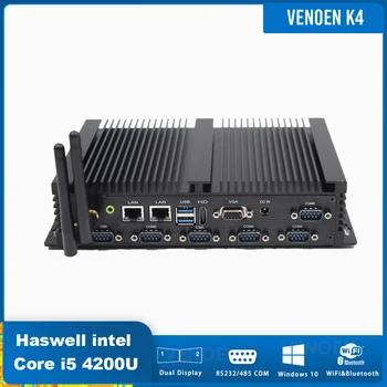 

Haswell i5 4300U 4200U mini industrial pc LVDS USB 3.0 portable desktop computer HDMI VGA Linux windows 10 pro Tiny Factory PC