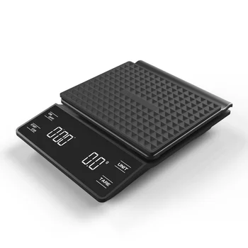 

Smart Coffee Scale with Timer Waterproof Electronic Drip Coffee Scale 3KG/0.1g Precision Kitchen Scale Food Scale Silicone Pad
