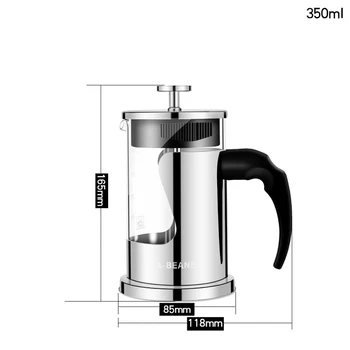 

Glass Camping Coffee Pot Filter Brewing Mug Portable Coffee Tools Stainless Steel Cafetiere Italienne Espresso Coffeeware EA6KFH
