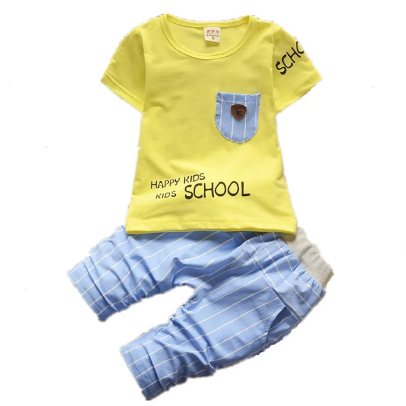 

New Summer Baby Clothes Suit Children Boys Girls Letter T Shirt Shorts 2Pcs/sets Toddler Casual Clothing Infant Kids Tracksuits