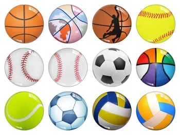 

Snap Button Jewelry 12mm 14mm 16mm 18mm 20mm 25mm 30mm Football Basketball Baseball Photo Round Glass Cabochon Demo Flat Back