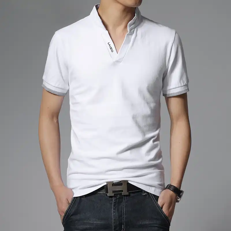 polos cuello v para hombres