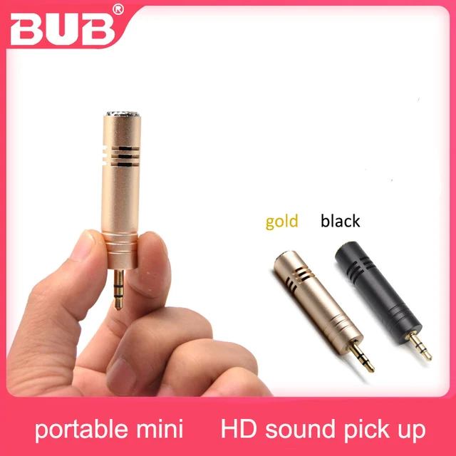 BUB Portable Mini Sound Pick up Microphone Mobile Computer Professional Recording Microphone HD Interview Online Chat Microphone