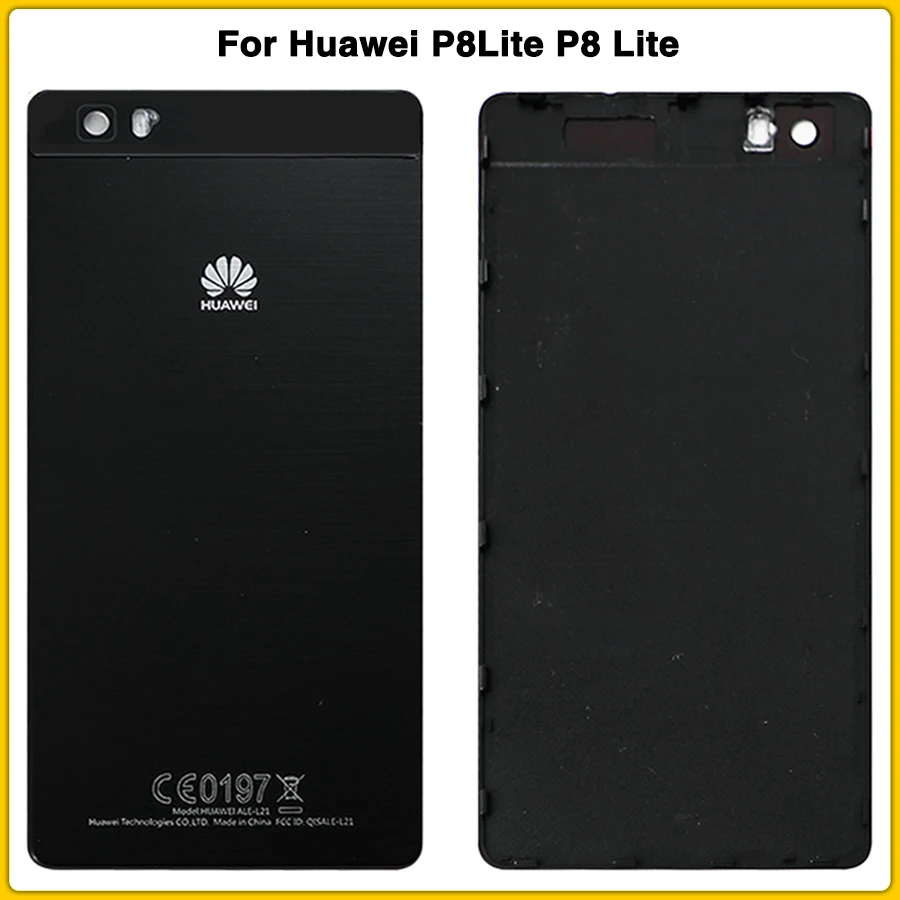 Чехол с полным корпусом для huawei P8Lite P8 Lite, задняя крышка на батарейках+ передняя средняя рамка, рамка на шасси с боковой кнопкой