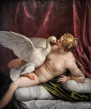 

Wholesale top wholesale print oil on canvas: original art, beautiful Rita and White Swan, 3D HD