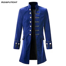 Adputent мужские тонкие однобортные Длинные пиджаки со стоячим воротником винтажная верхняя одежда лоскутные куртки Готический Блейзер masculino