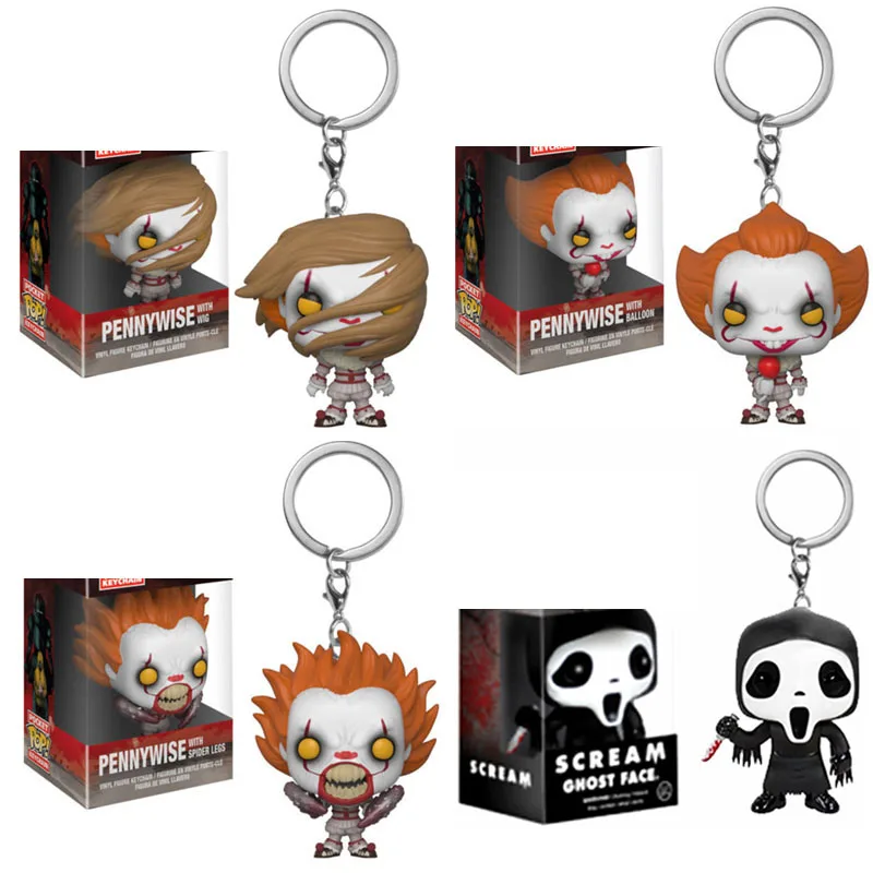 FUNKO IT Pennywise крик призрак лицо Карманный Брелок виниловая экшн-фигурка