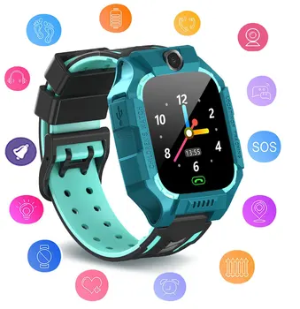 

Boys Cartoon Design Camera Children Smart Watch LBS Position Tracker Watch Kids IOS Smartwatch