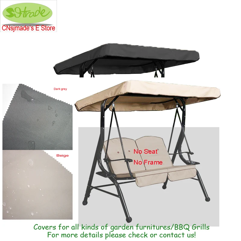 

Canopy(Only a Roof) for 2 seaters Porch swing chair 72.83"x58.27"/185x148cm, Outdoor Use All Weather Deluxe Canopy replacement