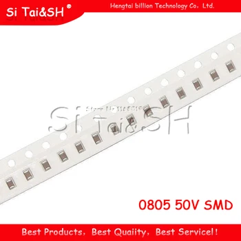 

100pcs 0805 50V SMD Thick Film Chip Multilayer Ceramic Capacitor 0.5pF-47uF 10NF 100NF 1UF 2.2UF 4.7UF 10UF 1PF SMD capacitance