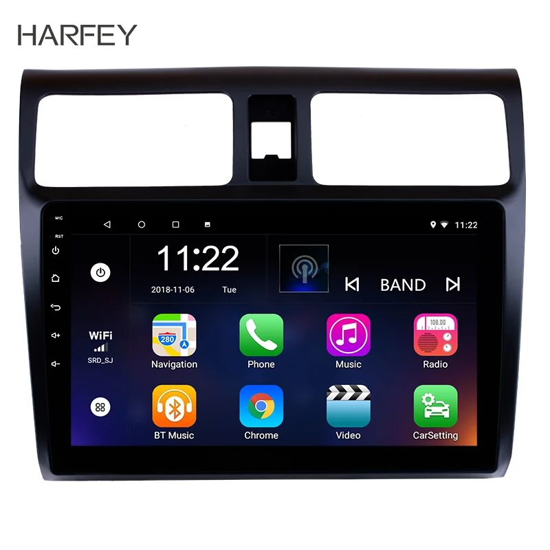 Harfey автомобильный стерео Android 10 0 GPS 1 &quotHD Navi мультимедийный плеер для 2005-2010 Suzuki Swift