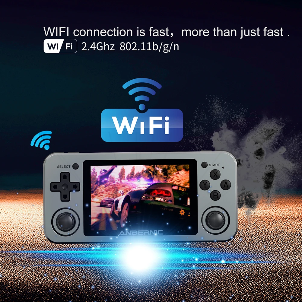 ANBERNIC RG351M Retro Handheld Game Players Aluminum Alloy Shell Video Game Console Open Source Linux System Support Wifi