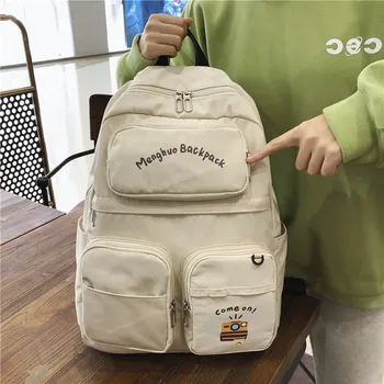 

Female Backpack Student Bag Famous Brand Black Preppy Style School Bags for Teenagers Mochila Notebook Travel Plecak