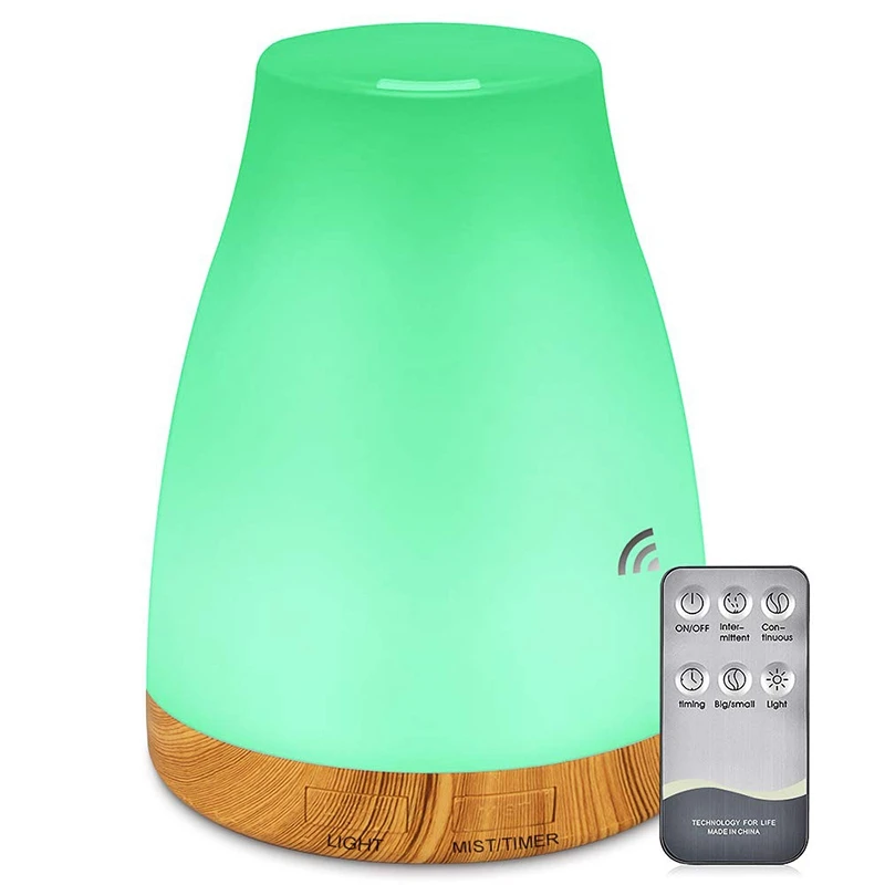 

300ML Essential Oil Air Mist Diffuser with Adjustable Cool Mist Humidifier Mode Waterless Auto-Off 7 Color LED Lights Changing f