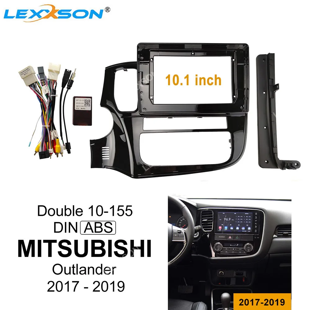 10.1 Inch Car Fascia Trim Kit For Mitsubishi Outlander 2017 18 2019 Double Din Dvd Fascias Audio Fitting Adaptor Panel Frame | Автомобили
