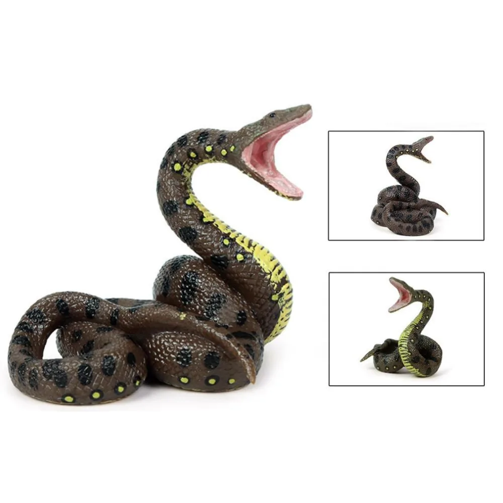 Реалистичный открытый рот змея страшный большой питон игрушки Хэллоуин вечерние реквизит для сада Хэллоуин модель змеи имитация рептилий Питон