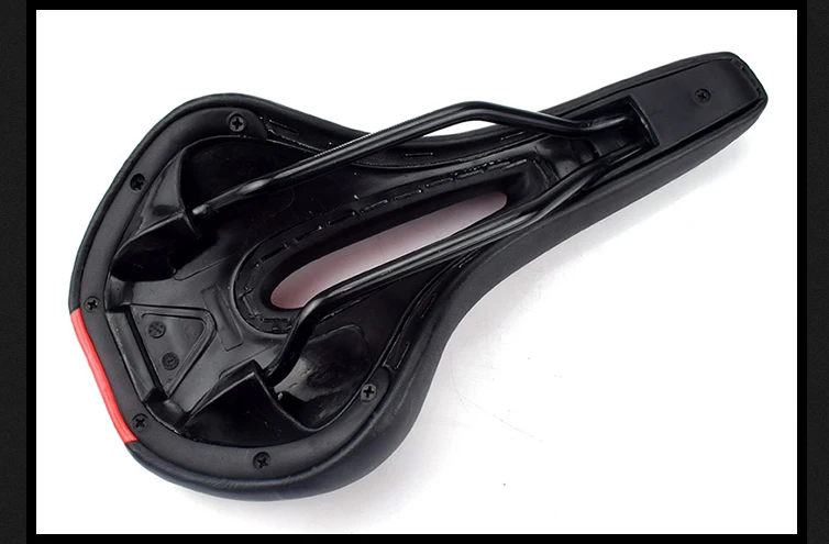 FMFXTR Bike Silicone Cushion PU Leather Surface Silica Filled Gel Comfortable Hollow Cycling Seat Shockproof Bicycle Saddle