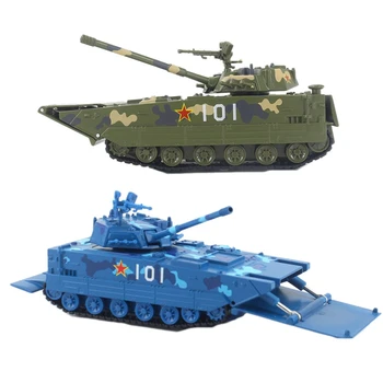

1:50 Alloy Pull Back Tank Model High Simulation Amphibious Assault Vehicle Music Flash Children's Toys