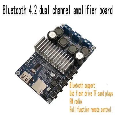 

TPA3116 Bluetooth 4.2 High Power 2.0 Digital Power Amplifier Board 12-24V Udisk TF Card Decoding