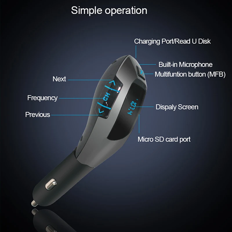 X5 Автомобильный Bluetooth MP3-плеер Автомобильный MP3-плеер автомобильный fm-передатчик hands-free автомобильные аксессуары XC-189