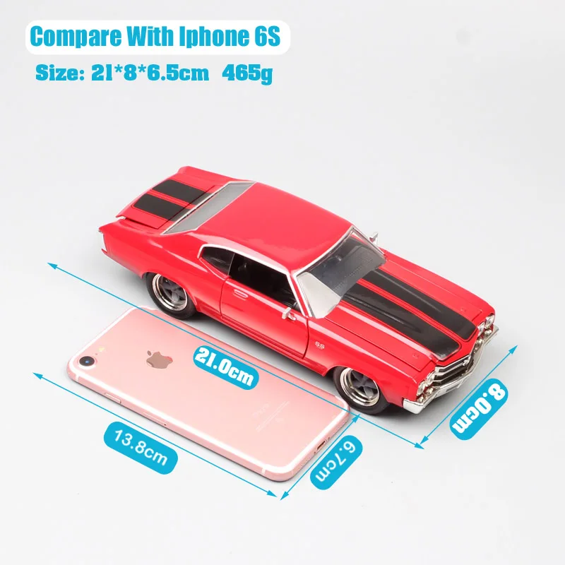 Jada 1/24 масштаб винтажный chevy 1970 Chevrolet Chevelle SS Универсалы Diecasts& игрушечный транспорт модели спортивных автомобилей подарок детям