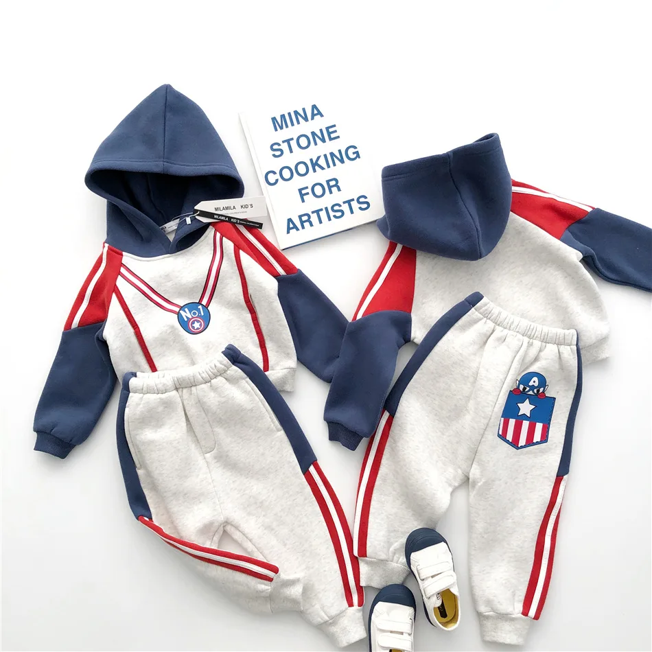 Tonytaobaby Autumn and Winter Clothes New Style Casual Suit for Boys and Girls Toddler Boy Clothes