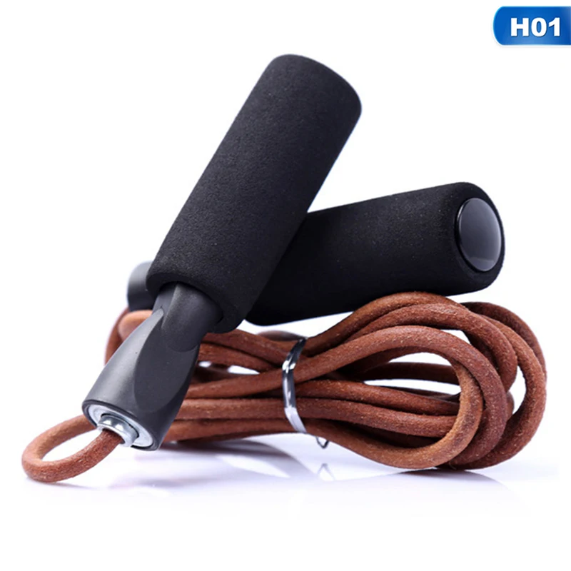 

2.7M Leather Speed Skipping Jump Rope Adjutable For Gym Lose Weight Exercise Professional Sports Contest