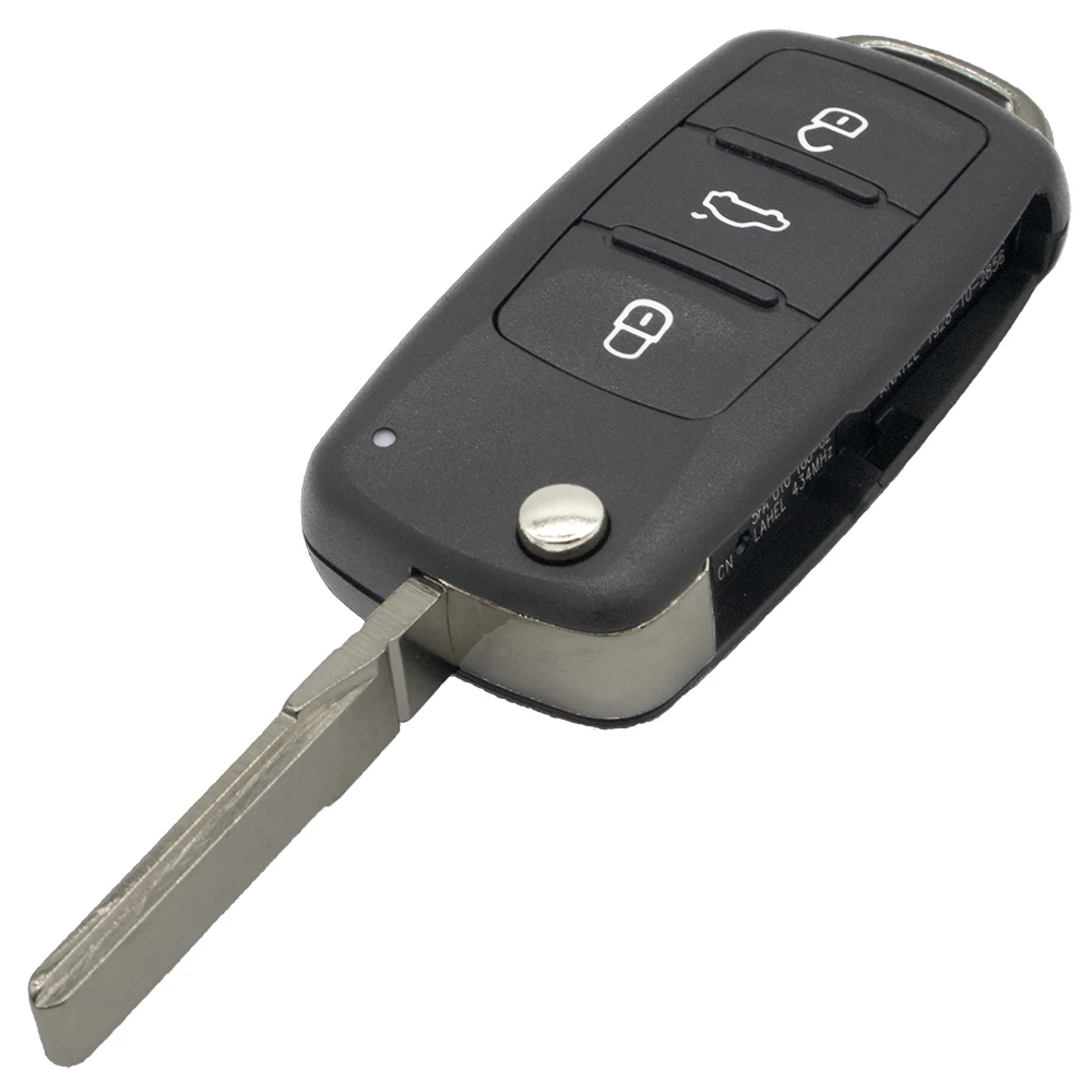 Дистанционный ключ Huloda с 3 кнопками подходит для VW/VOLKSWAGEN Caddy Eos Golf Jetta Beetle Polo Up Tiguan